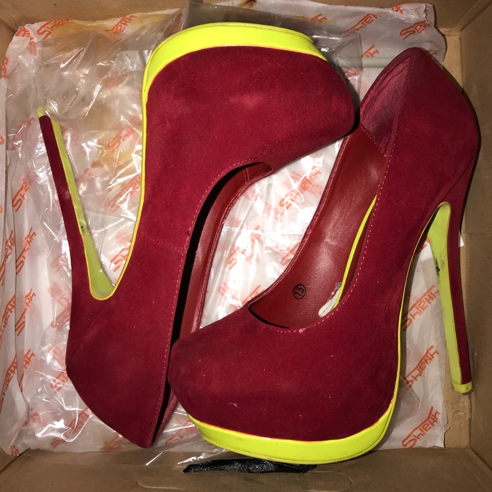 COPY - Red with a hint of neon high heels